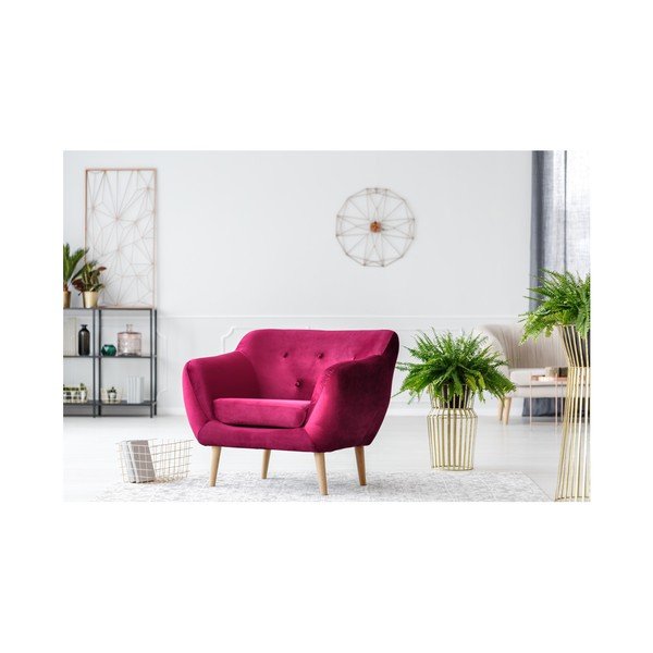 Ružičasta fotelja Mazzini Sofas Amelie-image-4