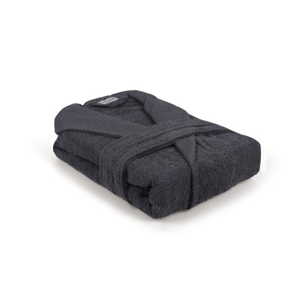 Antracitno sivi pamučni kućni ogrtač M Cappa – Foutastic-image-2