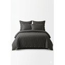 Tamno siva posteljina za bračni krevet/za produženi krevet od renforce pamuka 240x220 cm Como Striped – Mila Home Luxury