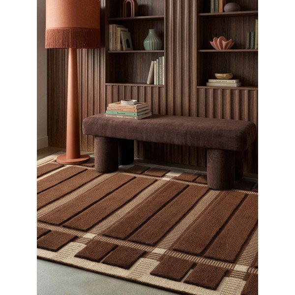 Smeđi/bež ručno rađen vunen tepih 120x170 cm – Asiatic Carpets-image-1