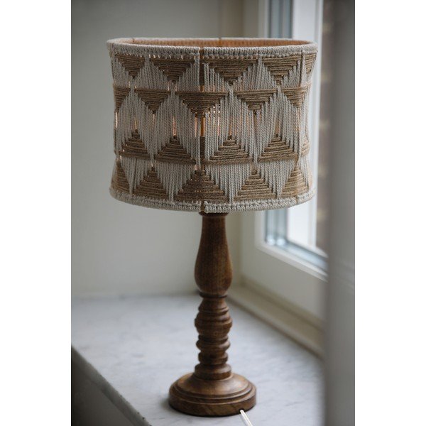 Smeđa/u prirodnoj boji stolna lampa s tekstilnim sjenilom/sa sjenilom od jute (visina 45 cm) Ano – Markslöjd-image-2