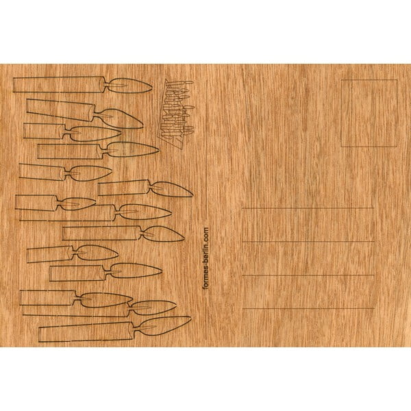 Drvena razglednica Formes Berlin Svijeće, 14,8 x 10,5 cm-image-1