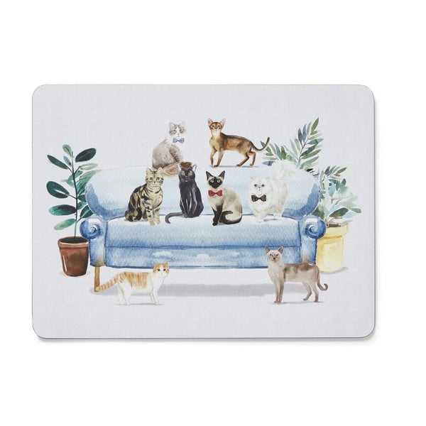 Pluteni podmetači za stol 4 kom 21,5x29 cm Curious Cats - Cooksmart ®