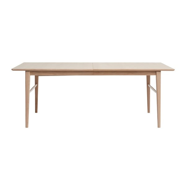 Sklopivi stol od bijelog hrasta Unique Furniture Rocca, 100 x 205/295 cm