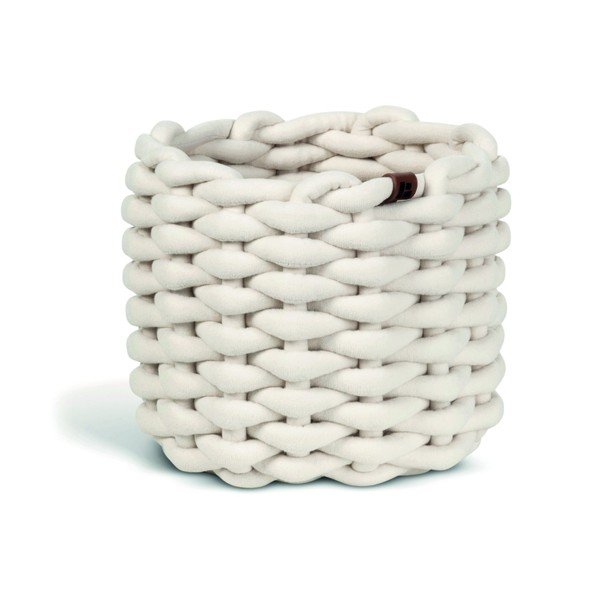 Tekstilna košara ø 21x17 cm Peach Skin Round S – Bigso