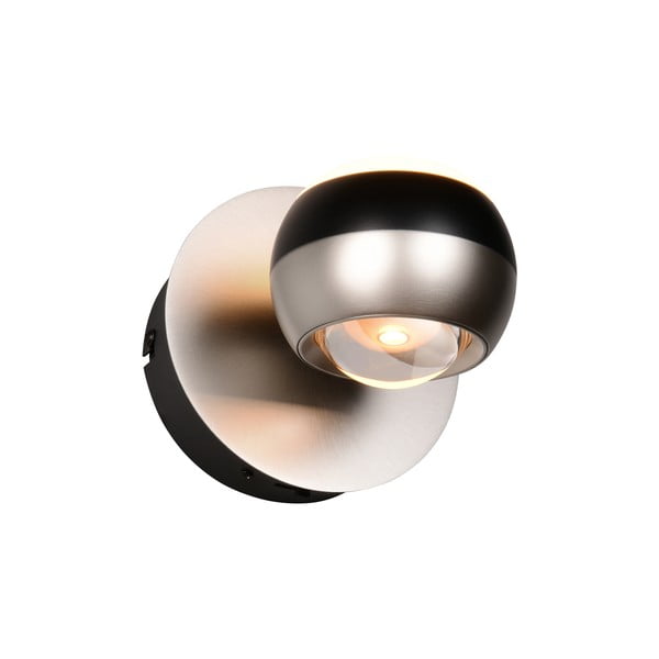 Crna/u srebrnoj boji LED zidna lampa Orbit – Trio Select-image-1