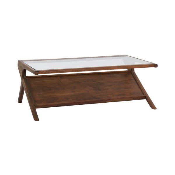 Stolić za kavu sa staklenom pločom stola u prirodnoj boji 70x112 cm Yuki – Light & Living