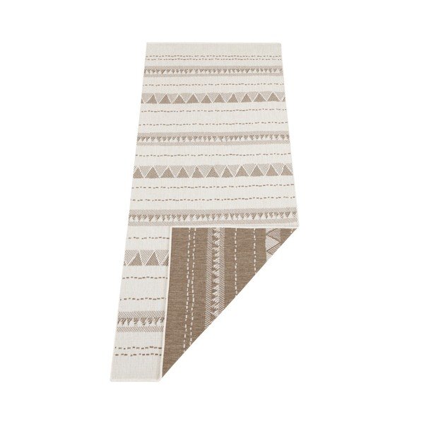 Smeđe-krem obostrani gazište pogodno za vanjske Bougari Bahame, 80 x 350 cm-image-2