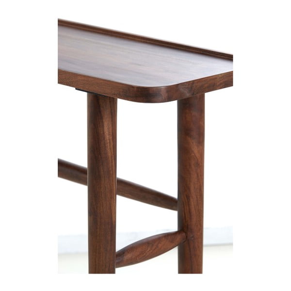 Smeđi pomoćni stol od masivnog bagrema 30x120 cm Qiano – Light & Living-image-4