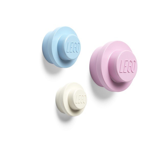 Set od 3 zidne vješalice LEGO® Pastel
