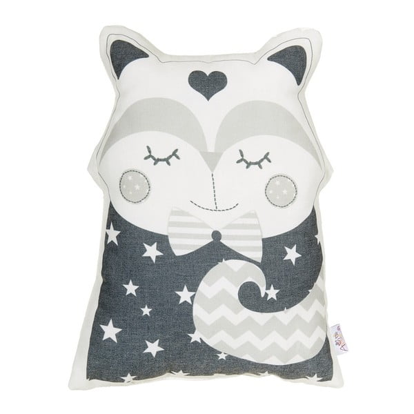 Sivi pamučni dječji jastuk Mike & Co. NEW YORK Pillow Toy Smart Cat, 23 x 33 cm