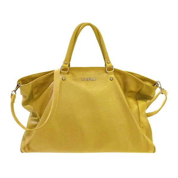 Žuta kožna torbica Lampoo Panto