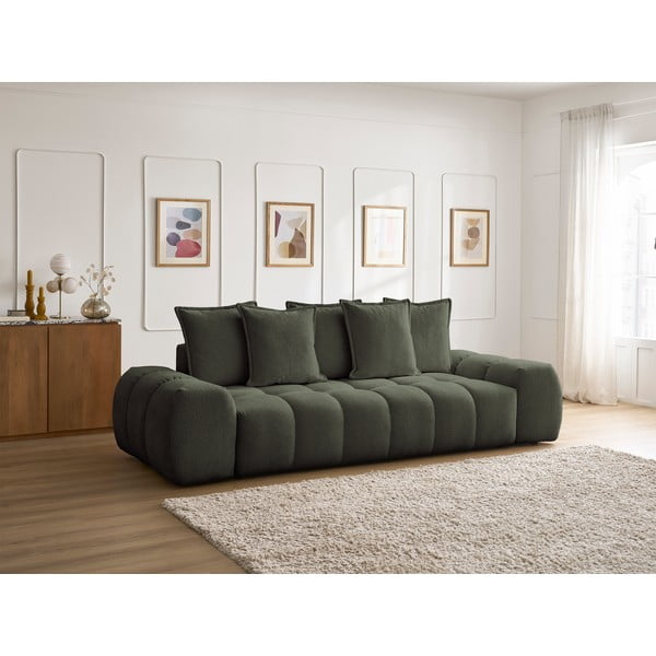 Zelena sofa od šenila 278 cm Everest – Bobochic Paris-image-1