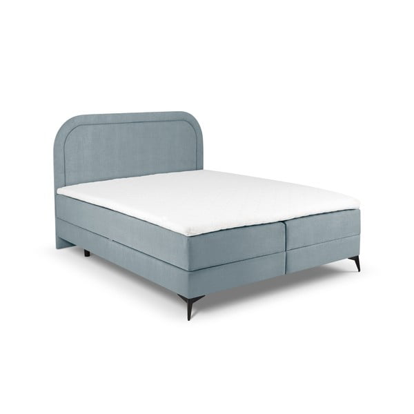 Svjetloplavi boxspring krevet s prostorom za pohranu 180x200 cm Eclipse - Cosmopolitan Design