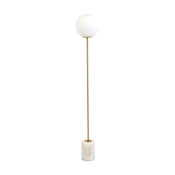 Podna lampa u bijelo-zlatnoj boji (visina 156 cm) Medina - Light & Living