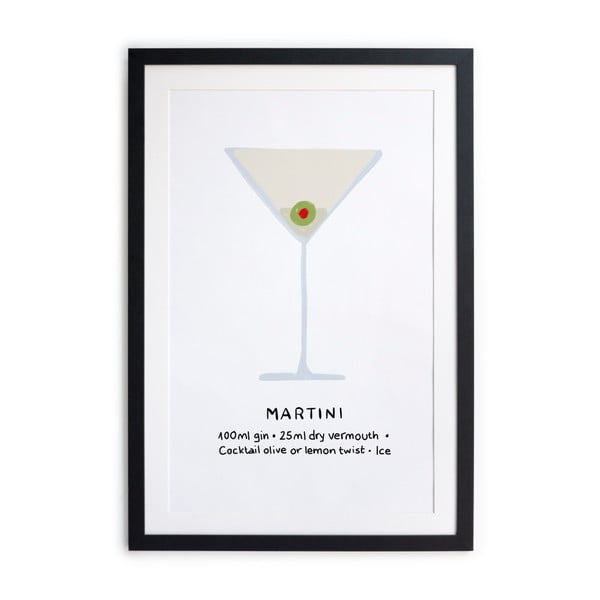 Uokviren poster Really Nice Things Martini, 40 x 50 cm