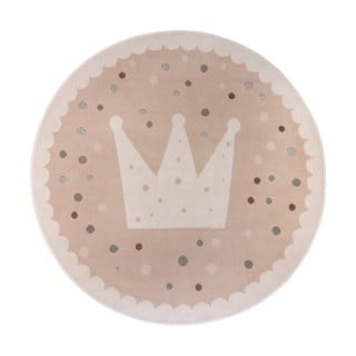 Bež dječji tepih ø 140 cm Crown – Hanse Home