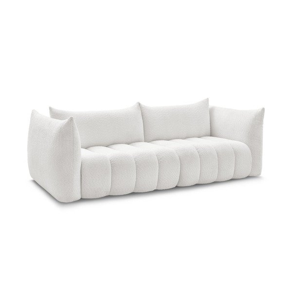 Bijela sofa od bouclé tkanine 286 cm Azra – Bobochic Paris-image-2