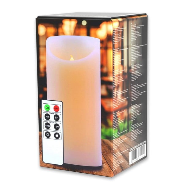 LED svijeća s daljinskim upravljačem DecoKing Wax, visina 15 cm-image-2