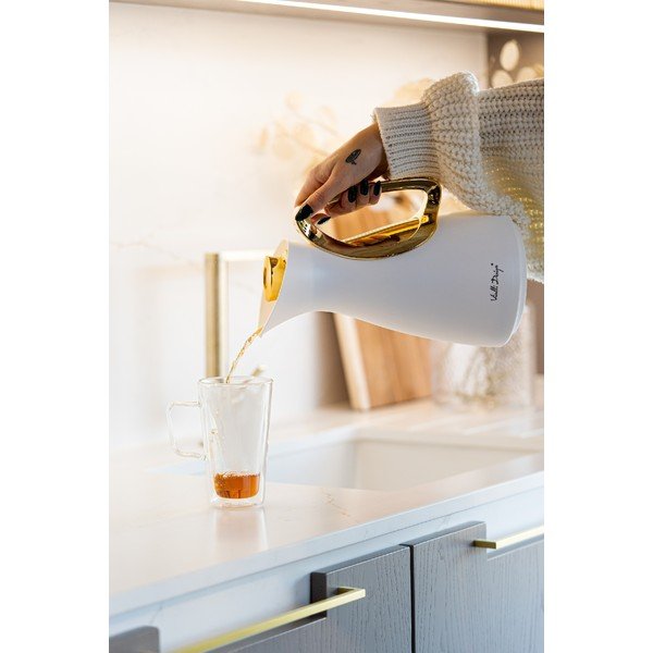 Bijela/u zlatnoj boji termosica 1 l Alessia – Vialli Design-image-1