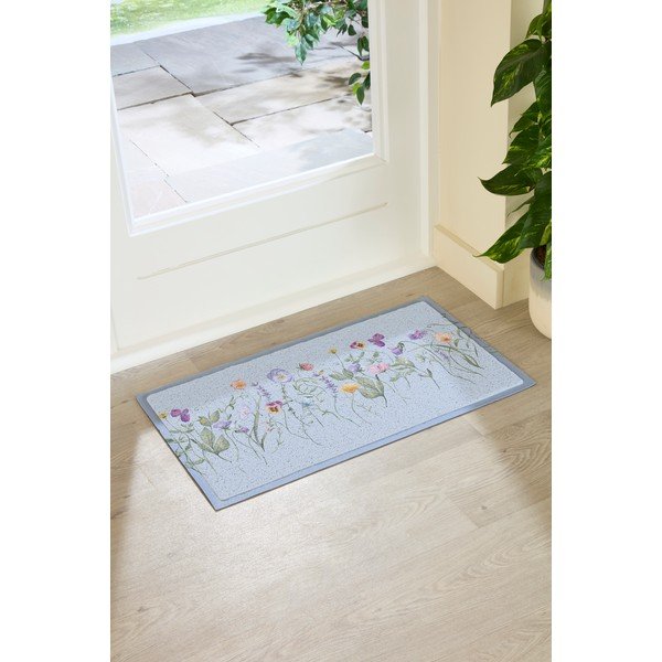 Otirač od PVC-a 40x70 cm Blue Wild Flowers – Artsy Doormats-image-1