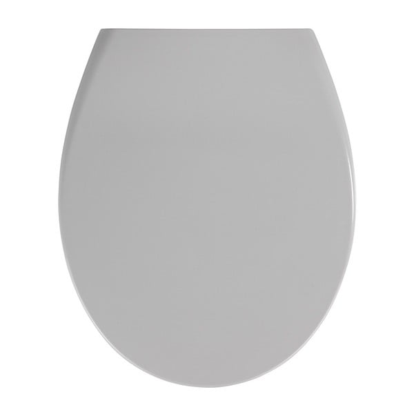 Sivo WC sjedalo s lakim zatvaranjem Wenkoo Samos 44,5 x 37,5 cm
