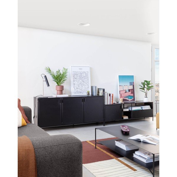 Crna željezna komoda 160x72x35 cm Shantay – Kave Home-image-2