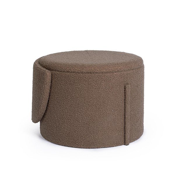 Smeđe-sivi tabure od bouclé tkanine Anthea – Yes Everyday-image-4