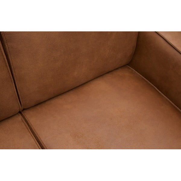 Smeđa kutna garnitura od imitacije kože (s lijevim kutom/u obliku slova L) Statement – WOOOD-image-1