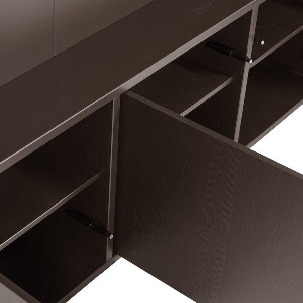 Tamno smeđi TV set od masivnog bora 160x215x40 cm Meggy – WOOOD-image-4