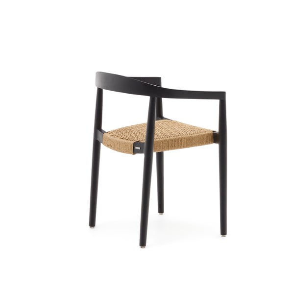 Crne vrtne stolice u setu 4 kom od masivnog drveta Ydalia – Kave Home-image-3