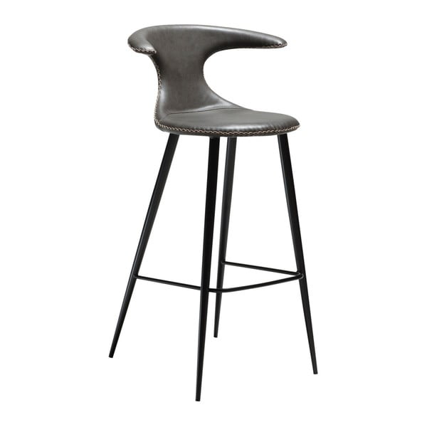 Siva barska stolica s kožnim sjedalom DAN-FORM Denmark Flair