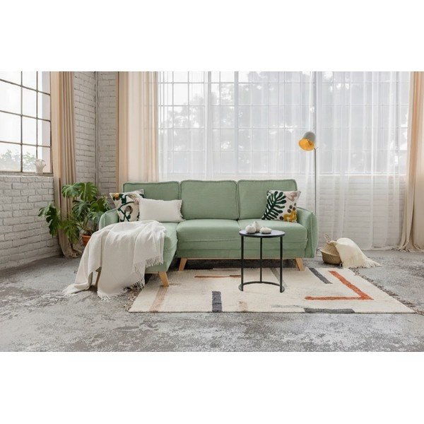 Svijetlo zelena sklopiva kutna garnitura od samta (promjenjiva) Tori – Bonami Selection-image-1