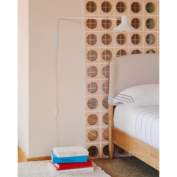 Bijela zidna lampa ø 20 cm Aria – Kave Home-image-1