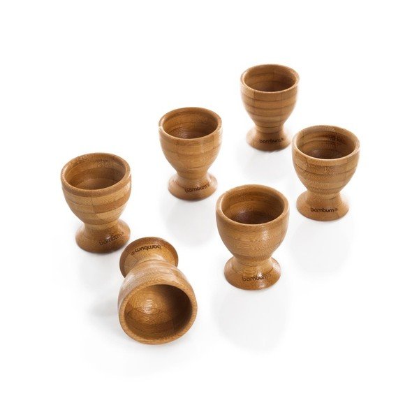 Set od 6 šalica za jaja od bambusa Bambum Chapati-image-1