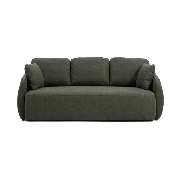 Tamno zelena sklopiva sofa od šenila 218 cm Laira – Kave Home