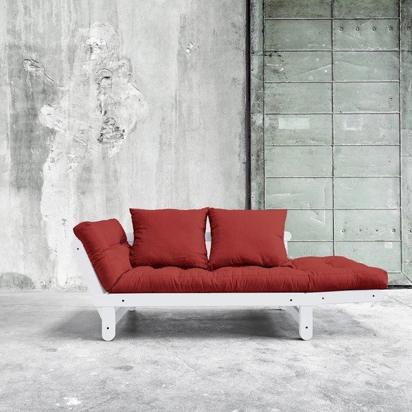 Sofa na razvlačenje Karup Beat White / Passion Red-image-2