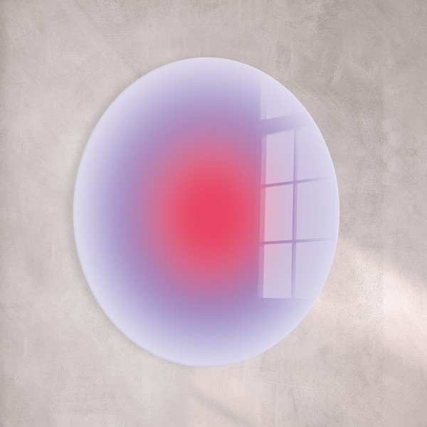 Tiskana staklena slika ø 70 cm Halo – Styler-image-3