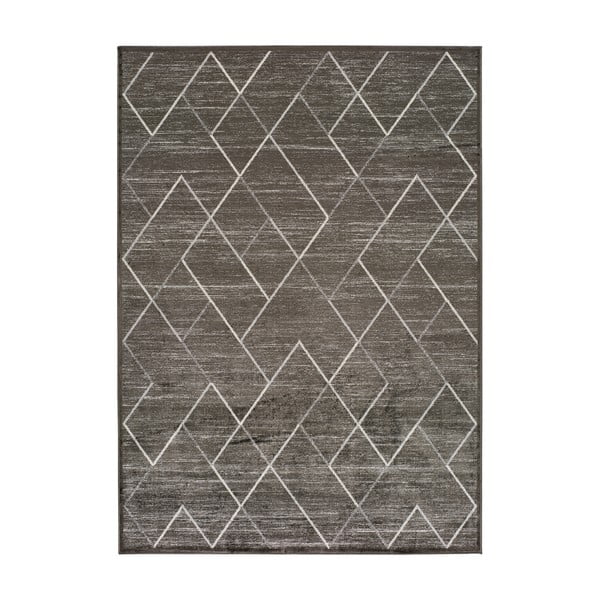 Sivi tepih od viskoze Universal Belga, 100 x 140 cm