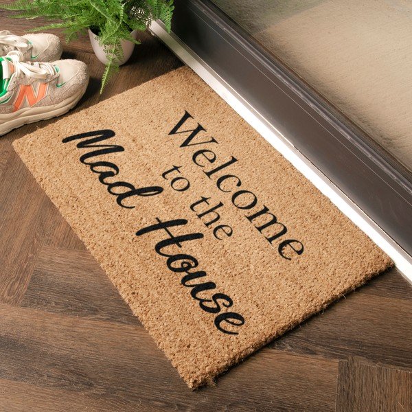 Otirač od kokosovih vlakana 40x60 cm Welcome to the Mad House – Artsy Doormats-image-1