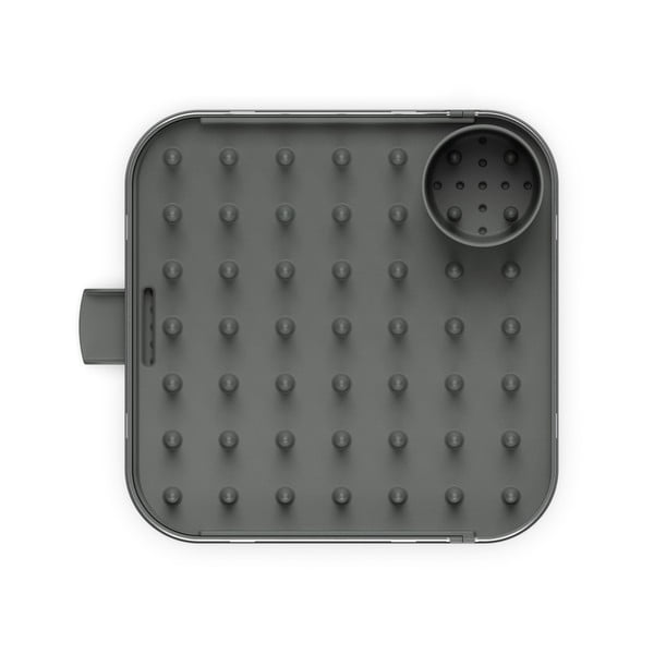 Sivi prilagodljiv ocjeđivač za posuđe od nehrđajućeg čelika 35x39 cm Duo – Joseph Joseph-image-4