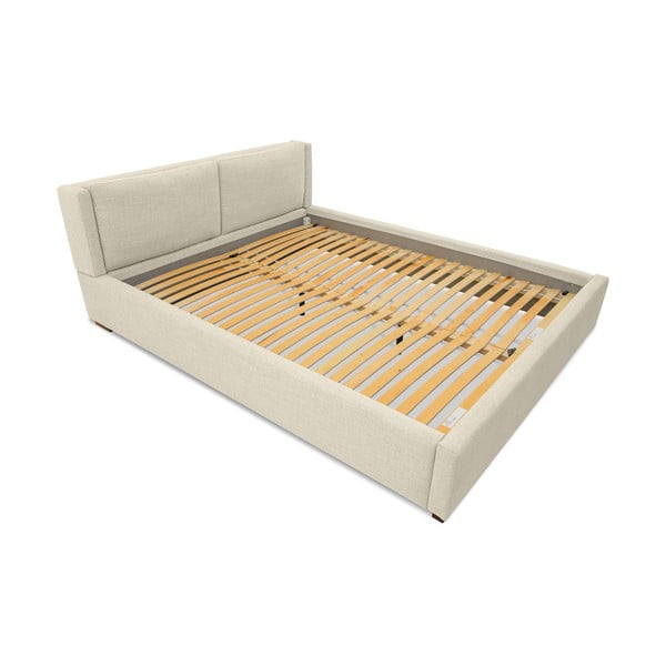 Bež tapecirani bračni krevet s podnicom 160x200 cm Dreamer – Scandic-image-4