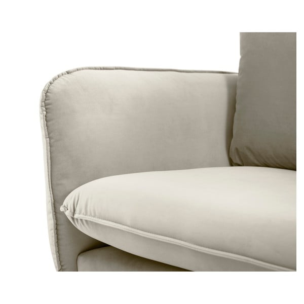 Bež baršunasta sofa Cosmopolitan Design Florence, 160 cm-image-4