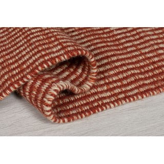 Narančasta vunena staza Flair Rugs Anu, 60 x 200 cm