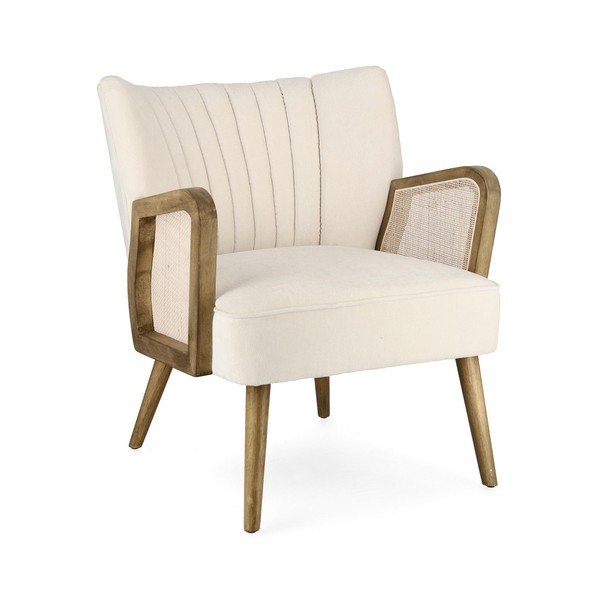 Bež baršunasti fotelja Virna – Bizzotto