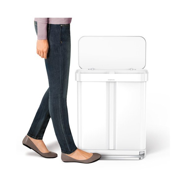 Bijela željezna kanta za smeće 34+24 l za odvojeni otpad/s pedalom Dual – simplehuman-image-4