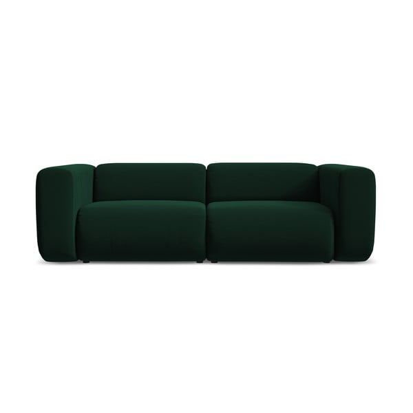 Tamno zelena baršunasti sofa 228 cm Ekahi – Makamii