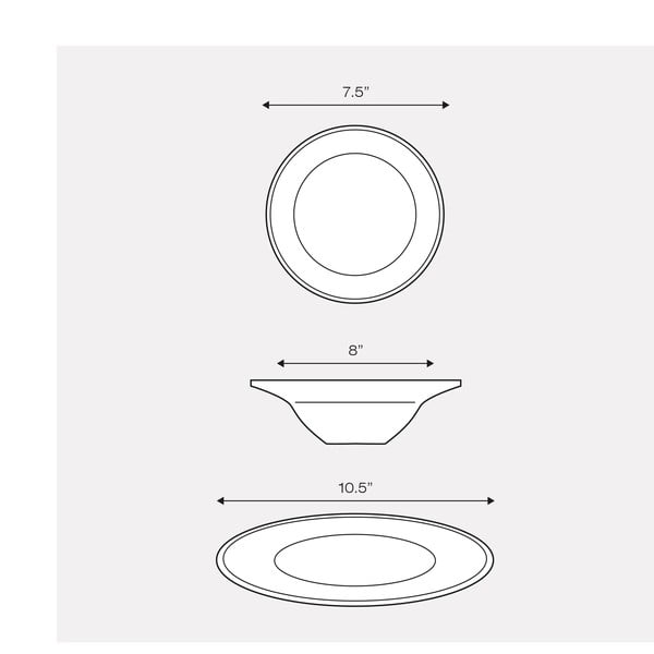 12-dijeni porculanski set posuđa Sabichii Day to Day-image-1
