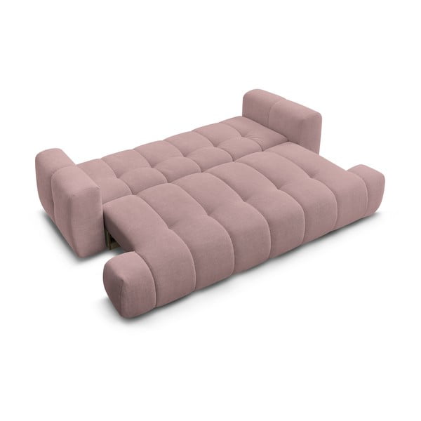 Ružičasta sklopiva/s prostorom za odlaganje sofa 251 cm Fuji – Bobochic Paris-image-4