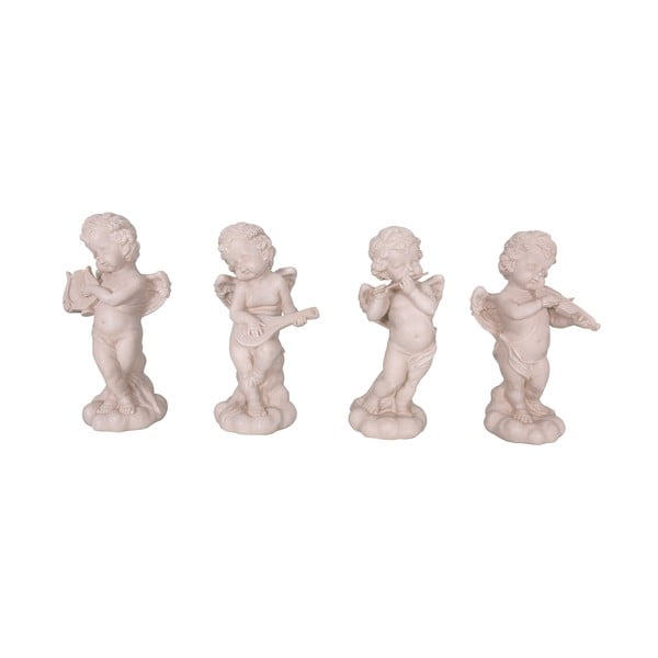 Set od 4 ukrasne skulpture od poliresina u obliku anđela Antic Line Musiciens, visina 22 cm